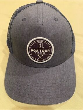 PGA TOUR Navy with Gray Patch Mesh-Back Golf Cap